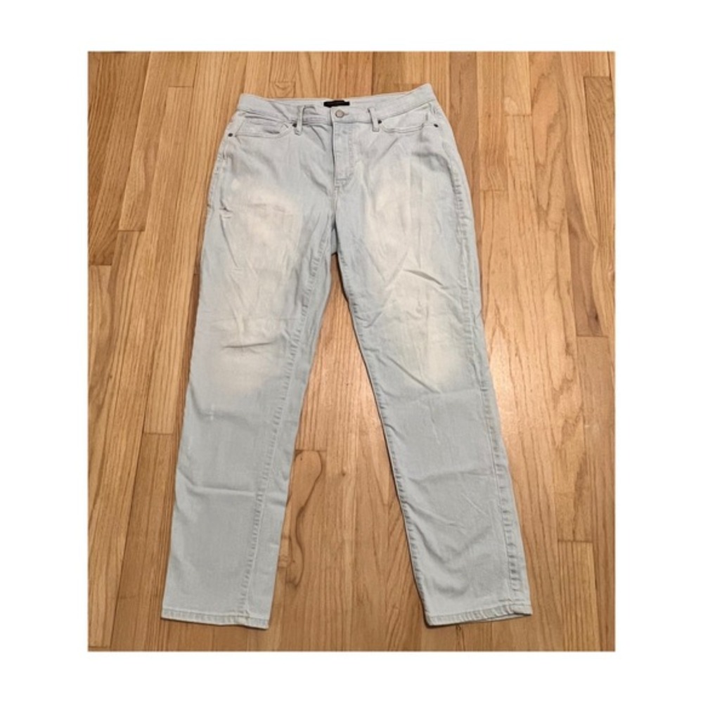 Banana‎ Republic Girlfriend Jean Light Wash Distressed Denim Pants 31/12 Tall